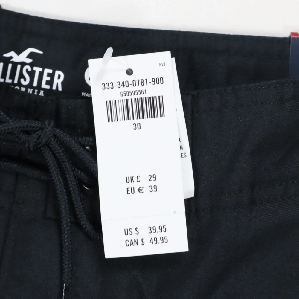 Hollister Men’s Board Short Men’s Size‎ 30 Black 9 Inseam NWT